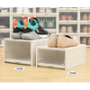 3 Pcs Plastic Clear Drawer Type Shoe Box Stackable Home Storage Organizer
