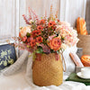 Small Seagrass Bucket Flower Plant Storage Rattan Woven Wicker Basket Pot Decor