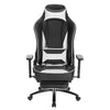 155°Tilt Racing Gaming Chair Leather Swivel Lift PC Office Chair with footrest
