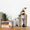Tabletop Wood Bookshelf Organizer Rack Home Office Storage Display Shelving Unit