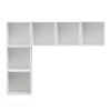 Modern White Living Room Furniture Set Cupboard TV Unit Cabinet 6 Cube Wall Unit