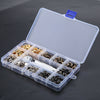 Metal 100Sets Snap Fasteners Poppers Press Stud Kit Buttons with Fixing Tools