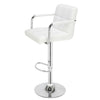 2pcs Bar Stools Leather Chairs Kitchen Breakfast Chairs Swivel Gas Lift 60-80cm