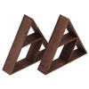 2Pcs Wall Display Rack Triangle Storage Shelf Floating Bookshelf for Living Room