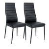 2-6PCS Faux Leather Dining Room Chair Modern High Back Metal Legs Table Chairs