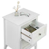 Pair of White Bedroom Bedside Table Unit Cabinet Nightstand with 2 Drawers