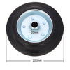 Spare replacement steel wheel for jockey wheels with solid rubber tyre 200mm