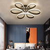 Modern LED Ceiling Light Metal Acrylic Chandelier Flower Lamp Living Dining Room