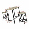 Garden Industrial Bar Set High Table 2 Stools Pub Dining Outdoor Furniture Set
