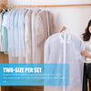 6 Pack Set Clear Polythene Garment Covers Suit Dress Coat Dust Protector Zip Bag