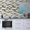 Self-Adhesive 3D Mosaic Brick Wall Tile Sticker Kitchen Bathroom Wallpaper Decal