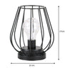 Battery Operated LED Desk Lamp Industrial Retro Light Up Bedside Lantern HomeMAT