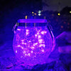 LED Solar Lamp Cracked Glass Ball Hanging Light Outdoor Garden Yard Decor UK
