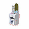 Modern White Dressing Table Set Makeup Vanity Desk With Stool Mirror &Drawer