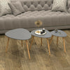 Scandinavian Nest of 3 Tables Coffee Side End Lamp Set Modern Furniture