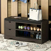 2-Tier Shoes Bench Entryway Storage Shoe Rack Storage Stool Cabinet With Drawers