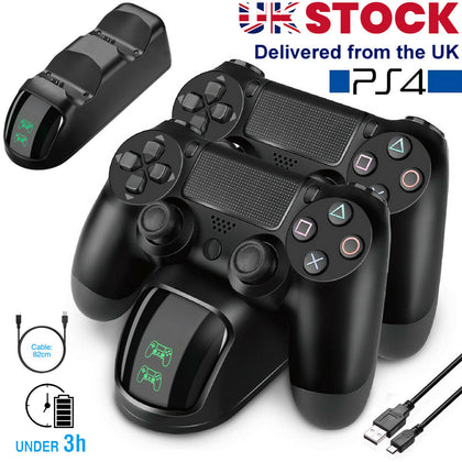 For PS4 PlayStation 4 Controller Dual Fast Charger Dock Station Charging Stand