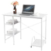 Modern Computer Desk Study Table Office Desk with 2 Shelves for Home Office UK