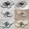 LED Ceiling Light Aluminum Square Lamp Chandelier Fixture White Black Gold Frame