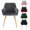 1/2/4 xDining Chairs Kitchen Living Room Chairs with Velvet + Gold metal legs UK