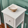 2x White Bedside Tables w/ Drawer Side Indoor Furniture Hallway Storage Bathroom