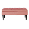 Chesterfield Ottoman Bench Velvet Deep Button Seat Storage Chest Toy Rect Stool