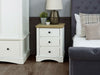 Carden Bedroom White Bedside Cabinet 2 Door Wardrobe 7 3+2 Chest of Drawers