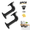 4Pcs Pipe Shelf Brackets Industrial Iron Rustic Wall Floating Shelves Supports