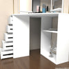 Corner Dressing Table Makeup Desk Three Mirror Drawer Stool Bedroom White