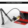 Studio Condenser Microphone Recording Broadcasting Podcast MIC W/ Stand for PC