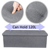 Folding Storage Ottoman Bench Flipping Lid Footstool Large Toy Storage Box