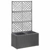 Trellis Raised Bed Planter With Removable Pots Poly Rattan Plant Flower Box New