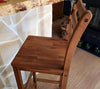 Set of 2 Breakfast Bar Stools Vintage Solid Acacia Wood High Counter Chairs