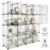 DIY 16 Storage Cube Closet Wardrobe Modular Organizer Cupboard Furniture Plastic