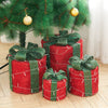 4pcs LED Light Up Christmas Gift Boxes Festival Party Decorative Parcel Present