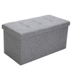 Folding Linen Folding Storage Ottoman Pouffe Seat Footstool Storage Box 2 Seater
