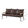 1/2/3 Seater Faux Leather Sofa Armchairs Couches Livingroom Black Brown Modern