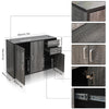 Modern Sideboard w/ Drawer&Door TV Stand Cupboard Display Cabinet Storage Grey