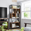 Modern Large Bookcase Office Book Shelf Storage Tall Shelving Unit Dispaly Rack