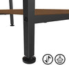 Modern Small Computer Desk Shelves Black Metal Writing PC Laptop Table Office