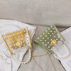 Women Transparent PVC Clear Pearl Jelly Bag Tote Casual Handbag Messenger Bag UK