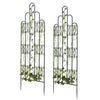 2x Strong Rustproof Garden Trellis Metal Plants Climbing Trellis Rack Grid Panel