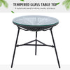 Bistro Set for 2 for Garden Terrace & More with 2 Garden Chairs Tea Table Black