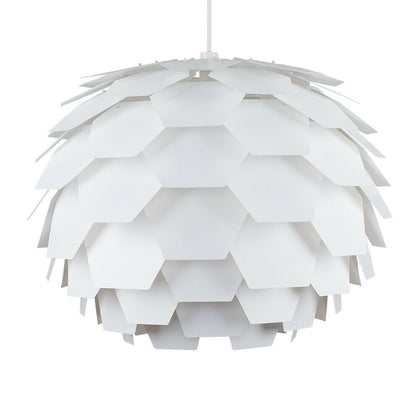 Large Ceiling Pendant Light Shade White Layered Design Easy Fit Lighting LED