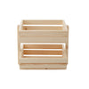 Wooden Natural/White Vegetable Fruit Basket Stacking Container Storage Shelf NEW