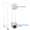 Industrial Double Rod Garment Rack Hanging Clothes Rack Stand Shoe Rack Wardrobe