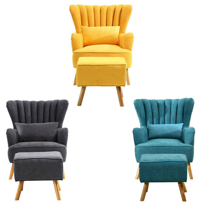 Scallop Shell Chair Wing Back Armchair Ridged Scallop Shell Tub Chair Single Seat Sofa ...