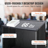 Podium Stand 47 in Hostess Stand with Rolling Wheels&Storage Shelve Black