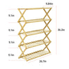 4/5-Tier Foldable Bamboo Plant Stand Free Standing Shoe Shelf Storage Organizer