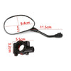2pcs Universal Rear View/Side Wing Black Motorcycle Scooter Mirrors Motorbike UK